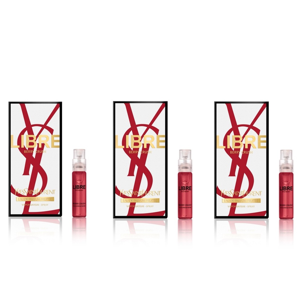 3 x YSL Libre Berry Crush Sample Size, 0.04 oz each